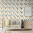 Baby wallpaper Castle with multicolor rainbow design