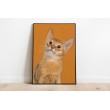 Decorative Animals Cats Earth Color Background Wall Decoration