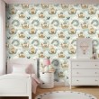 Baby wallpaper Vikings dragons and clouds design sky blue background
