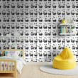 Baby wallpaper Piglets polka dot design white background