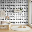 Baby wallpaper Piglets polka dot design white background