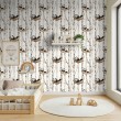 Baby wallpaper Pandas hammocks and trees design white background