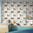 Baby wallpaper Pandas hammocks and trees design white background