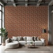 Papel Pintado Bricks Rústico Diseño Envejecido Ladrillo Marrón Anaranjado