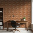 Papel Pintado Bricks Vintage Diseño Artesanal Ladrillo Naranja Envejecido