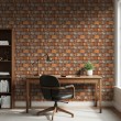Papel Pintado Bricks Industrial Diseño Desgastado Ladrillo Naranja Y Gris Envejecido