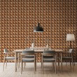 Brick wallpaper model Rust geometric design Aged Orange