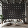 Brick wallpaper design Black Urban Worn