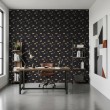 Brick wallpaper design Black Urban Worn