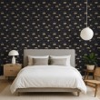 Brick wallpaper design Black Urban Worn