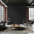 Brick wallpaper geometric design Black Modern Pattern