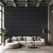 Brick wallpaper geometric design Black Modern Pattern