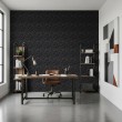 Brick wallpaper geometric design Black Modern Pattern