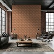 Brick wallpaper Rustic design Burnt Orange Tones