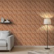 Brick wallpaper Rustic design Burnt Orange Tones