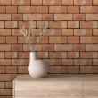 Brick wallpaper Rustic design Burnt Orange Tones