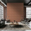 Brick wallpaper Rustic design Aged Brown Tones