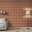 Brick wallpaper Rustic design Aged Brown Tones