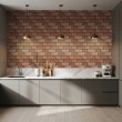 Brick wallpaper Rustic design Aged Brown Tones