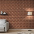 Brick wallpaper Rustic design Deep Brown Tones