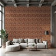 Brick wallpaper Rustic design Deep Brown Tones