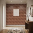 Brick wallpaper Rustic design Deep Brown Tones