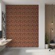 Brick wallpaper Rustic design Deep Brown Tones