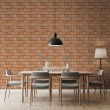 Brick wallpaper Rustic design Soft Red Tones