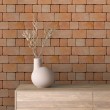 Brick wallpaper Rustic design Soft Red Tones