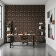 Brick wallpaper Rustic design Aged Moss Red Tones