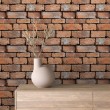 Brick wallpaper Rustic design Aged Orange and Grey Tones