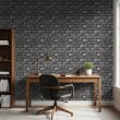 Papel Pintado Bricks Diseño Industrial Tonos Gris Oscuro