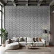 Brick wallpaper Industrial design Light Grey Tones