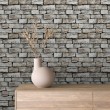 Brick wallpaper Rustic design Aged Grey Tones