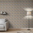 Brick wallpaper Rustic design Grey and Ochre Tones