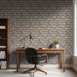 Brick wallpaper Rustic design Grey and Ochre Tones
