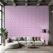 Papier peint briques design Moderne Tons Lilas
