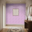 Papier peint briques design Moderne Tons Lilas
