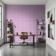 Papier peint briques design Moderne Tons Lilas