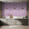 Brick wallpaper Modern design Lilac Tones