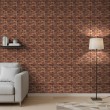 Brick wallpaper Rustic design Aged Dark Red Tones