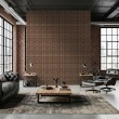 Brick wallpaper Rustic design Dark Brown Tones