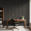 Papel Pintado Bricks Diseño Urbano Tonos Negro Envejecido