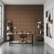 Brick wallpaper Rustic design Natural Brown Tones