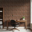 Papier peint briques design Rustique Tons Marron Naturels
