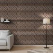 Papel Pintado Bricks Diseño Industrial Tonos Marrón y Gris Oscuro