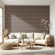 Brick wallpaper Industrial design Dark Brown and Gray Tones