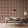 Brick wallpaper Classic design Aged Brown and Red Tones