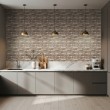 Brick wallpaper Industrial design Aged Beige and Brown Tones