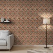 Brick wallpaper Industrial design Aged Orange and Gray Tones